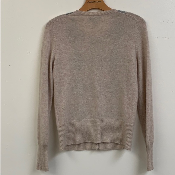 Apt. 9 100% Cashmere Argyle Button Cardigan - Picture 6 of 6